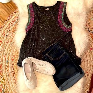 💰3/$25 ❤️ Urban Outfitters Ecote Black Tank with Southwestern detailing- Size M